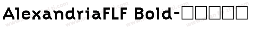 AlexandriaFLF Bold字体转换